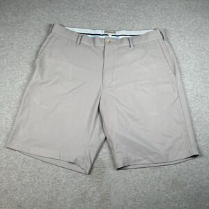 Peter‎ Millar Salem Performance Shorts Men's 35 Grey 100% Polyester Golf